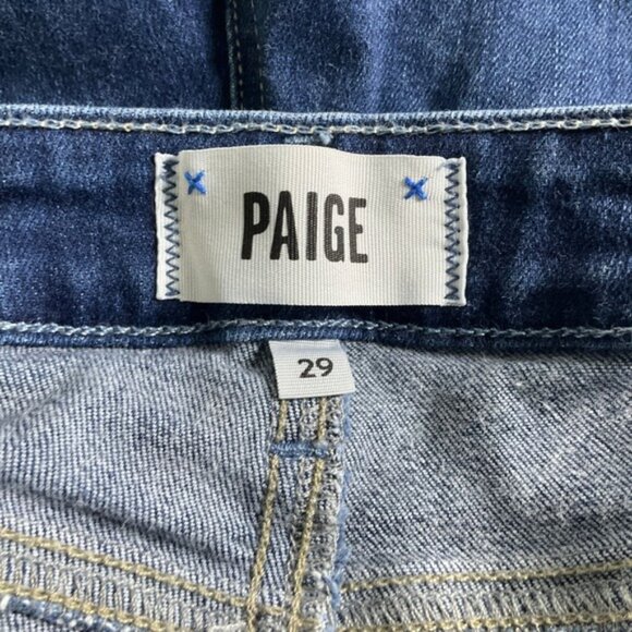 PAIGE High Rise Manhattan Bootcut Jeans Women's Size 29 Medium Wash Denim - Picture 3 of 13
